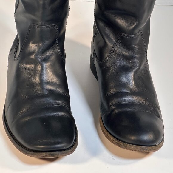 Frye Black Leather Boots Women's size 7.5 - Picture 4 of 16